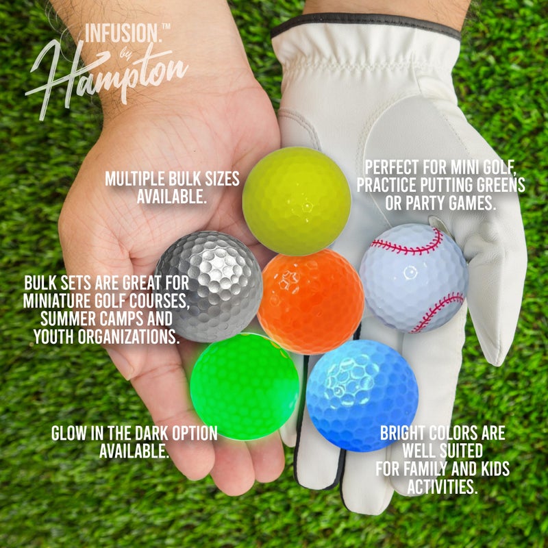 Infusion Miniature Golf Balls, Bulk 24â€‘Pack Assorted Colors â€“ Durable Backyard Putting & Party Favors - Image 3